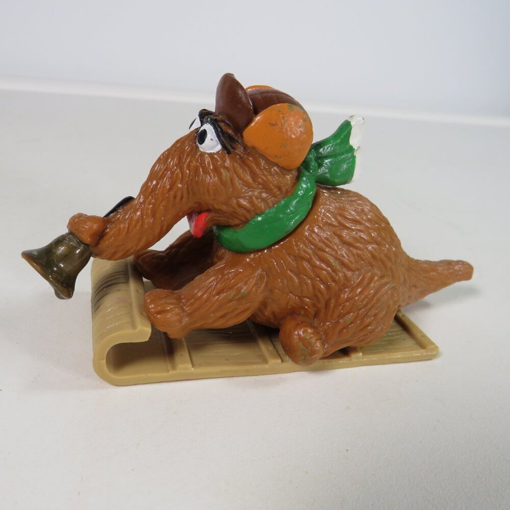 Snuffy Snuffleupagus Muppets Sled Figurine Sesame Street